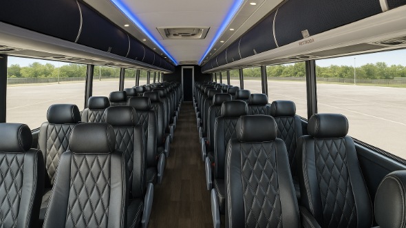 el paso 50 passenger charter bus inside