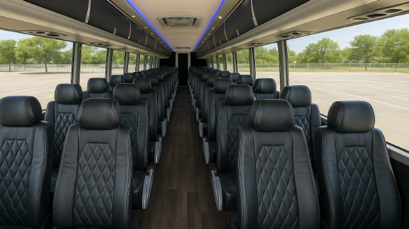 el paso 55 passenger charter bus inside